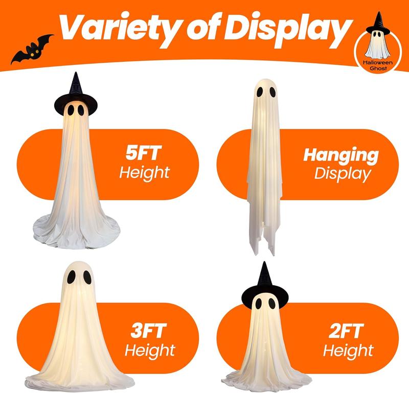 5ft Spooky Ghost Decor