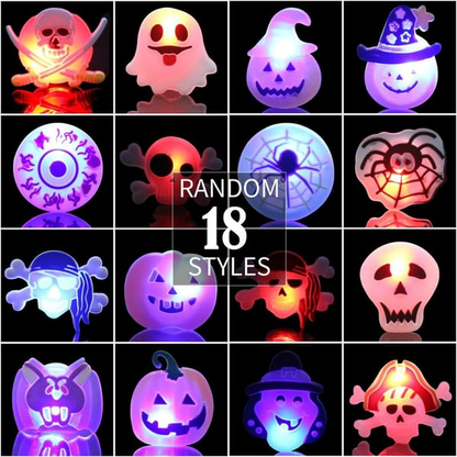 🎁Hot Sale Promotion 49% OFF🔥 Halloween 50Pcs LED glowing ring